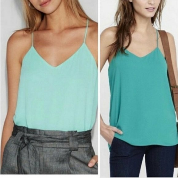 Express Tops - Express V Neck 2 Tone Reversible Barcelona Cami